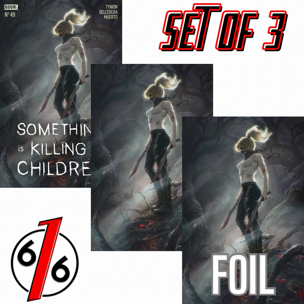 SOMETHING IS KILLING THE CHILDREN #49 TIAGO DA SILVA 616 COMICS Trade Dress & Virgin & Virgin SPOT FOIL Variant ABC Set LTD 500
