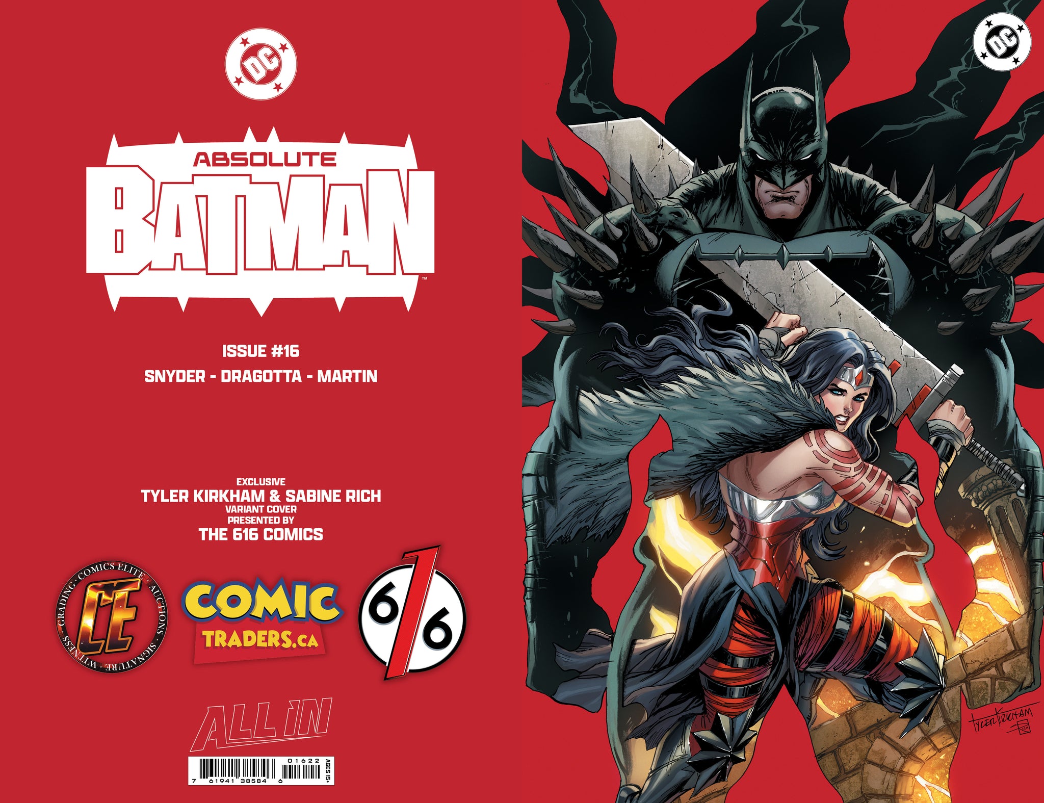 ABSOLUTE BATMAN #16 TYLER KIRKHAM 616 COMICS Virgin Variant B LTD