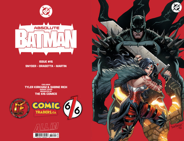 ABSOLUTE BATMAN #16 TYLER KIRKHAM 616 COMICS Virgin Variant B LTD 1000