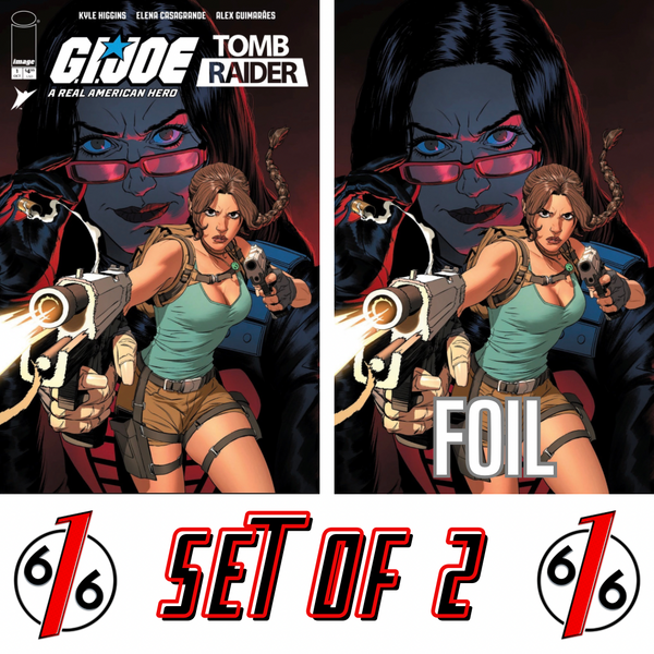GI JOE TOMB RAIDER #1 MATTIA DE IULIS 616 COMICS Trade Dress & FOIL Virgin Variant AB Set LTD 750