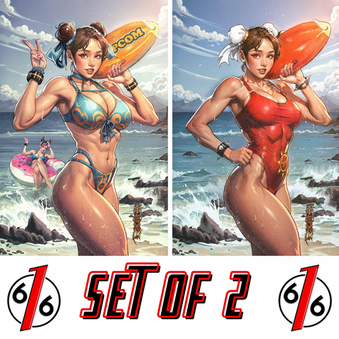 2024 STREET FIGHTER & FRIENDS SWIMSUIT SPECIAL #1 CEDRIC POULAT 616 Virgin Variant AB Set LTD 500