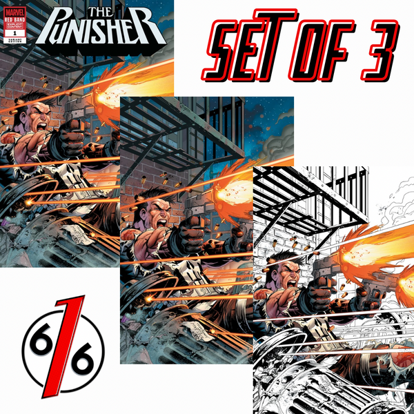 PUNISHER RED BAND #1 TYLER KIRKHAM 616 Trade Dress & Virgin Variant Set Of 3 LTD 1000