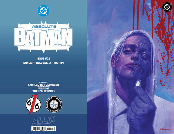 ABSOLUTE BATMAN #22 FABRIZIO DE TOMMASO 616 COMICS Trade Dress & Virgin & FOIL Variant ABC Set LTD 1000