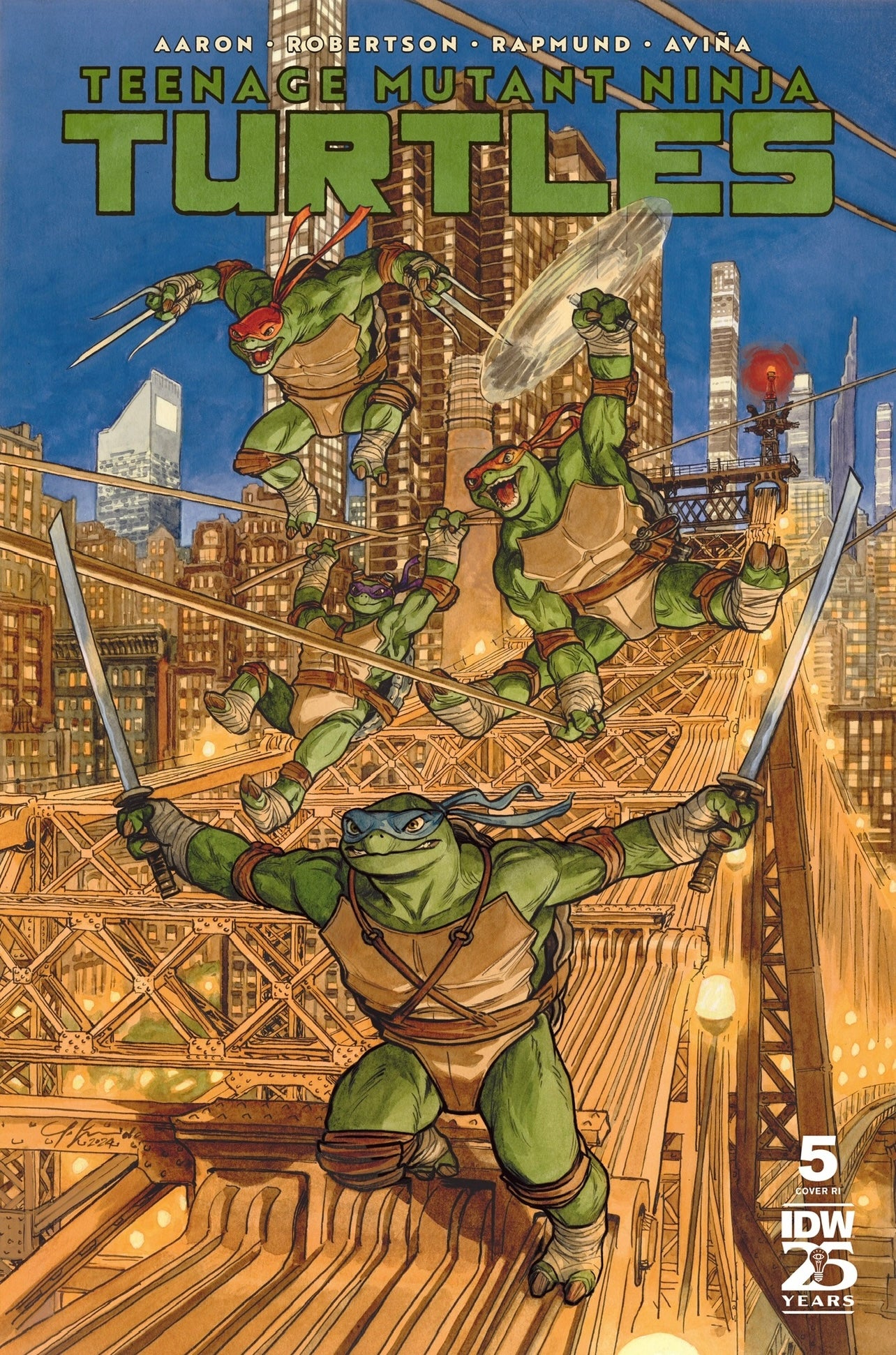 TEENAGE MUTANT NINJA TURTLES #5 JUANJO GUARNIDO 1:100 Ratio Variant