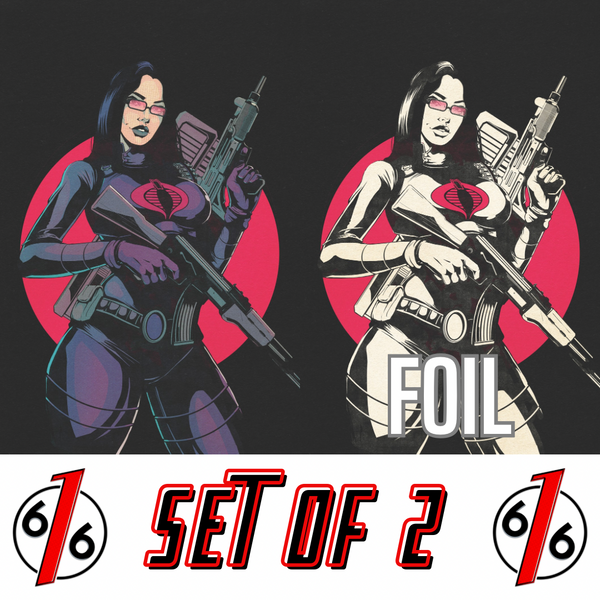 GI JOE REAL AMERICAN HERO #327 FLOPS! 616 COMICS Virgin & FOIL Variant AB Set LTD 750