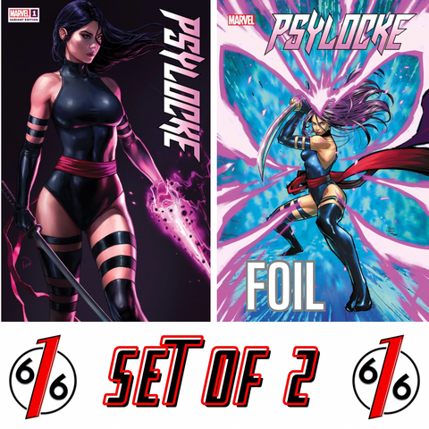 PSYLOCKE #1 IVAN TALAVERA 616 & YAGAWA FOIL Variant Set LTD 3000