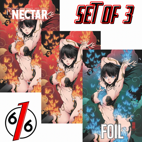 NECTAR #1 SECOND PRINTING GODTAIL 616 COMICS Variant ABC Set LTD 500