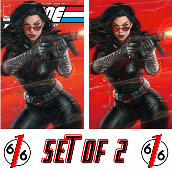 GI JOE REAL AMERICAN HERO #329 SHIKARII 616 COMICS Trade Dress & Virgin Variant AB Set LTD 750
