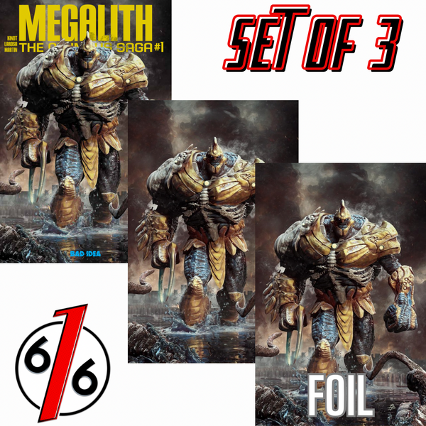 OLYMPUS SAGA MEGALITH #1 BJORN BARENDS 616 COMICS Trade Dress & Virgin & FOIL Variant ABC Set LTD 500