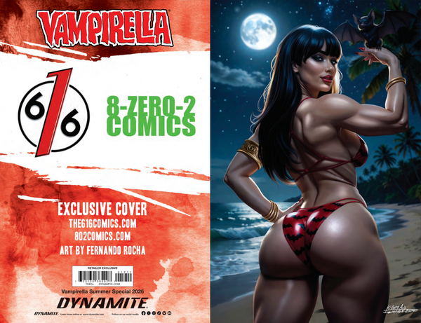VAMPIRELLA SUMMER SPECIAL 2026 #1 FERNANDO ROCHA 616 COMICS Trade Dress & Virgin Variant AB Set LTD 500