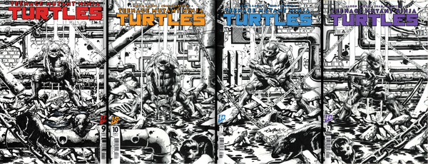 TEENAGE MUTANT NINJA TURTLES #9-12 JIMBO SALGADO Exclusive Trade Dress Connecting Variant Set LTD 600
