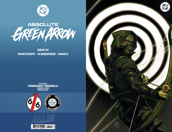 ABSOLUTE GREEN ARROW #1 FRANCESCO TOMASELLI 616 COMICS Glow In Dark Virgin Variant B LTD 1000