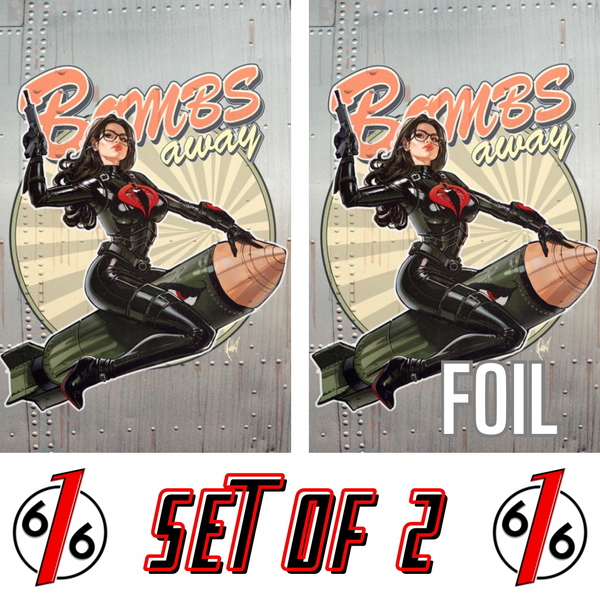 GI JOE REAL AMERICAN HERO 316 POULAT 616 Virgin & SPOT FOIL Variant Set LTD 750