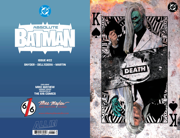 ABSOLUTE BATMAN #22 MIKE MAYHEW 616 COMICS Virgin FOIL Burned Variant D LTD 1000