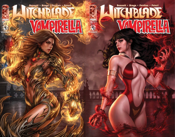 WITCHBLADE VAMPIRELLA 1 DAVID & MICHELLE DIAS 616 COMICS Variant ABCDEF Set Of 6 LTD 550