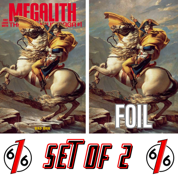 OLYMPUS SAGA MEGALITH #1 JACQUES LOUIS DAVID 616 COMICS Virgin FOIL & Old Masters Cvr ZH Set LTD 500