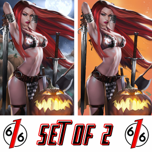 RED SONJA 15 JOSH BURNS 616 HALLOWEEN Virgin Variant AB Set LTD 500