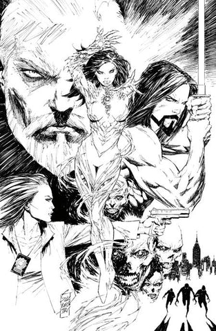 WITCHBLADE #1 2024 MARC SILVESTRI 1:250 B&W Virgin Ratio Variant Cvr H