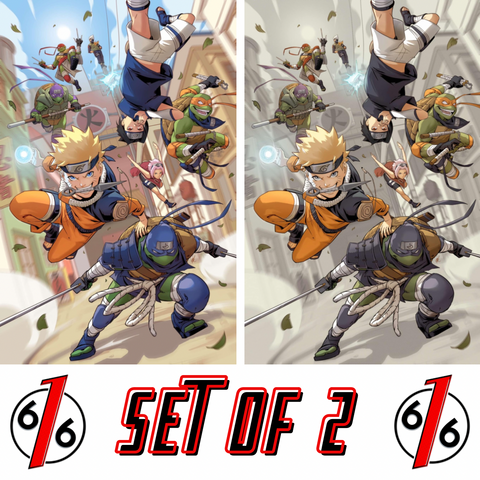 TEENAGE MUTANT NINJA TURTLES X NARUTO 1 EJIKURE Variant AB Set LTD 600