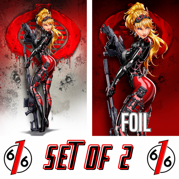 GI JOE #12 JAMIE TYNDALL 616 COMICS Chameleon Virgin & FOIL Variant Set LTD 750