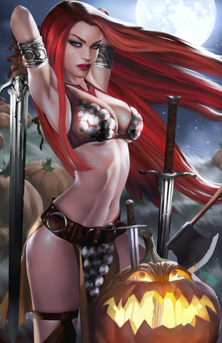 RED SONJA 15 JOSH BURNS 616 HALLOWEEN Virgin Variant A LTD 500