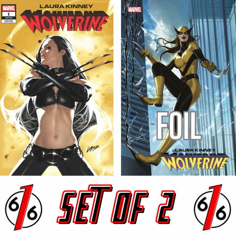 LAURA KINNEY WOLVERINE #1 LOBOS 616 & LEIRIX FOIL Variant Set LTD 3000