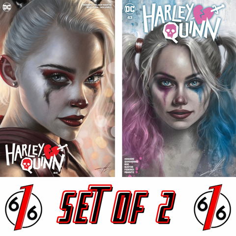 HARLEY QUINN #41 & 43 CARLA COHEN 616 Trade Dress Variant Set LTD 3000