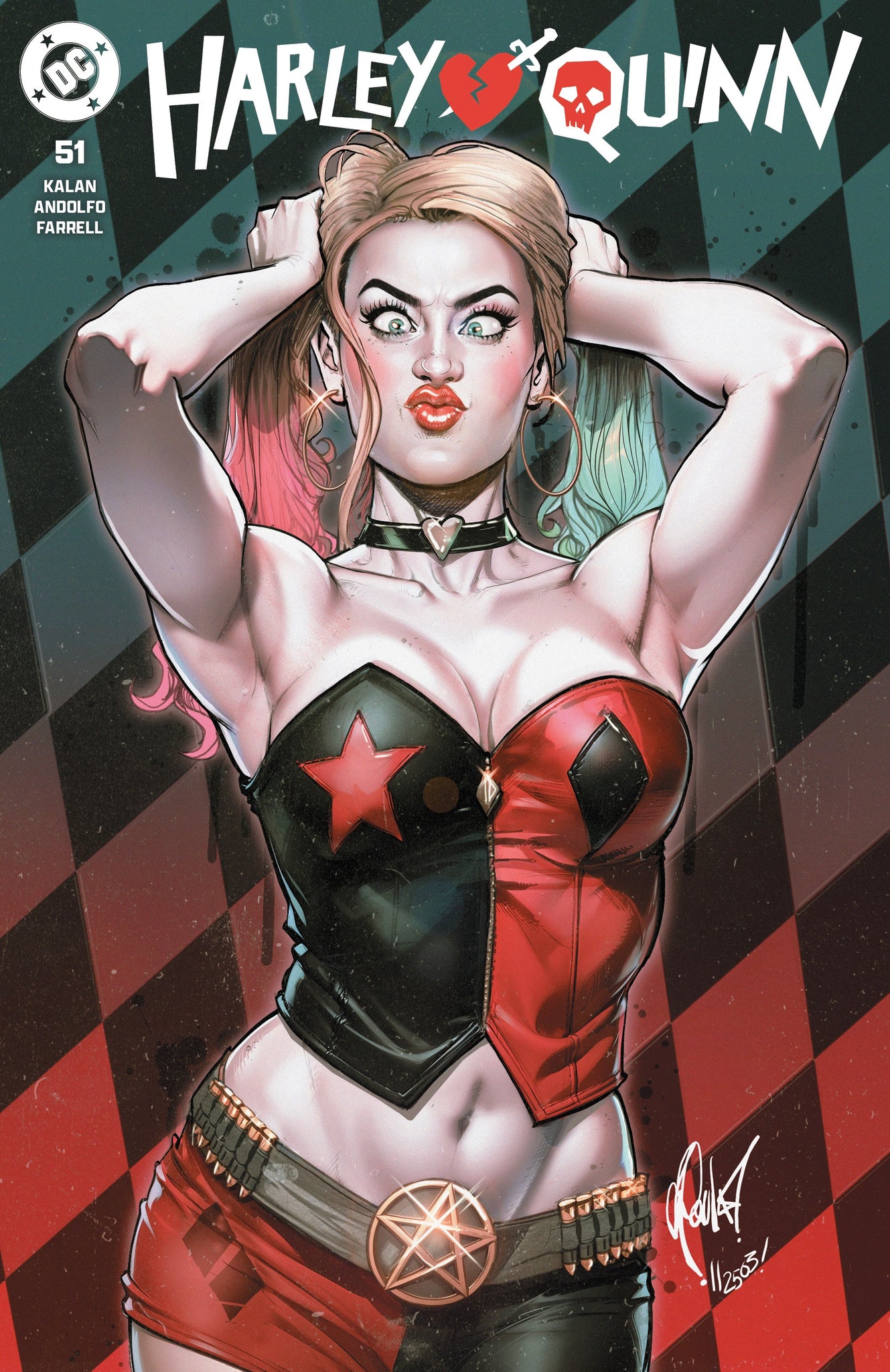 HARLEY QUINN #51 CEDRIC POULAT 616 Trade Dress Variant A LTD 3000