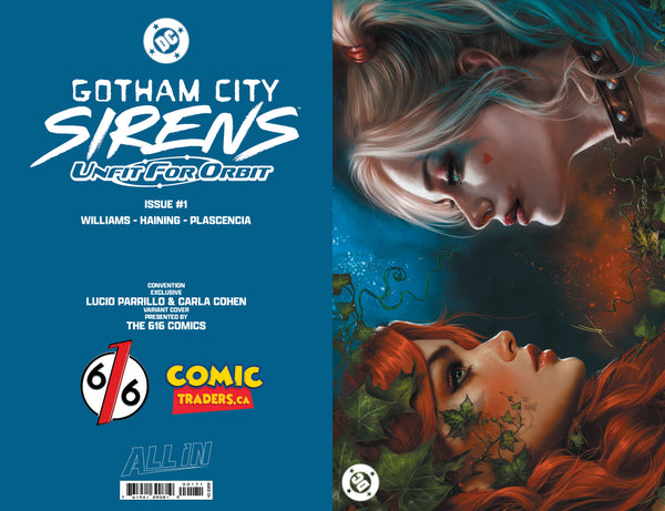 GOTHAM CITY SIRENS #1 COHEN & PARRILLO 616 SDCC FOIL Hoirzontal Virgin Variant LTD 1000