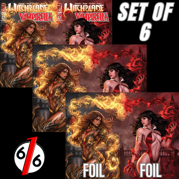WITCHBLADE VAMPIRELLA 1 DAVID & MICHELLE DIAS 616 COMICS Variant ABCDEF Set Of 6 LTD 550