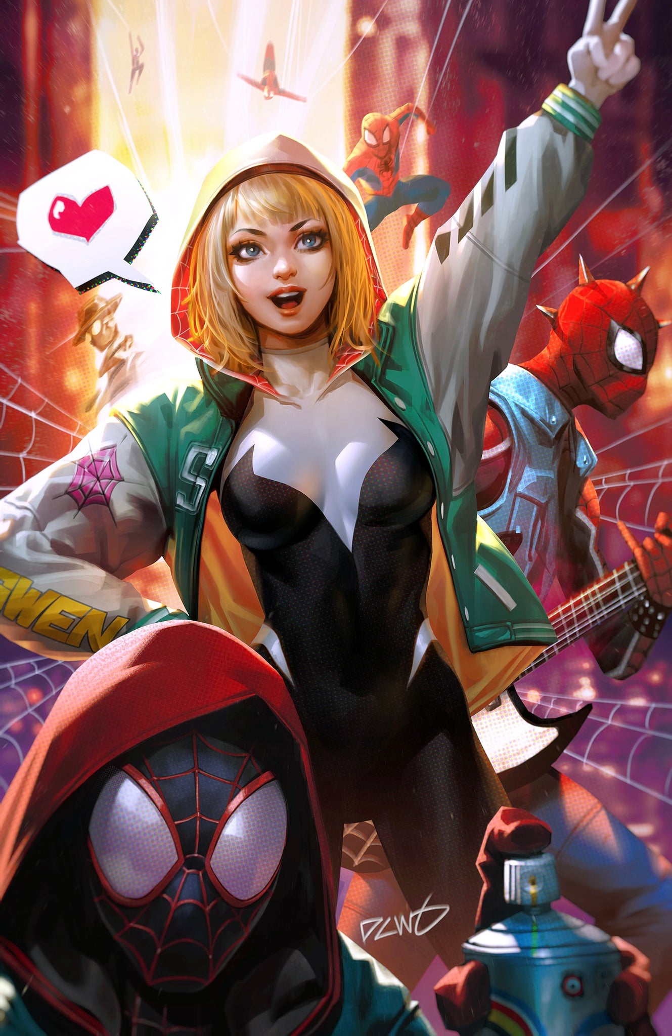 EDGE OF SPIDER-VERSE #1 DERRICK CHEW 1:100 Virgin Ratio Variant