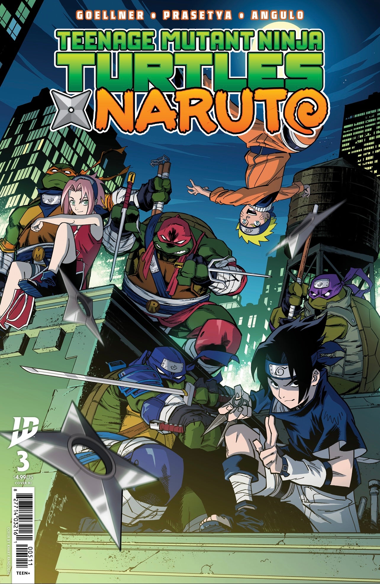 TEENAGE MUTANT NINJA TURTLES X NARUTO 3 KHARY RANDOLPH 1:50 Ratio Variant