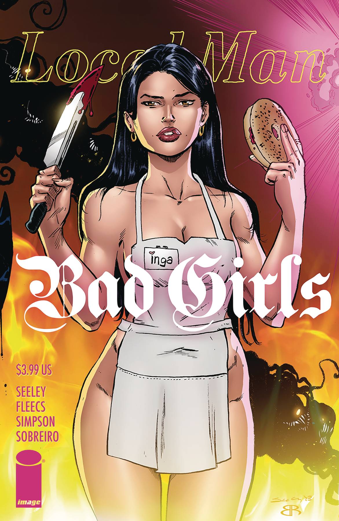 超希少本　洋書③ BAD GIRLS DRAWN NICELY! LOCAL MAN BAD GIRLS #1 SET JOSH BURNS & SEELY Cvr B Variant LTD