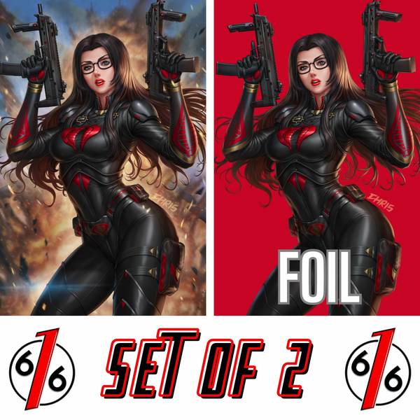 GI JOE REAL AMERICAN HERO #322 CHRIS NG 616 COMICS Virgin & SPOT FOIL Variant Set LTD 750