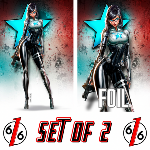 GI JOE #9 JAMIE TYNDALL 616 Virgin & SPOT FOIL Variant Set LTD 750