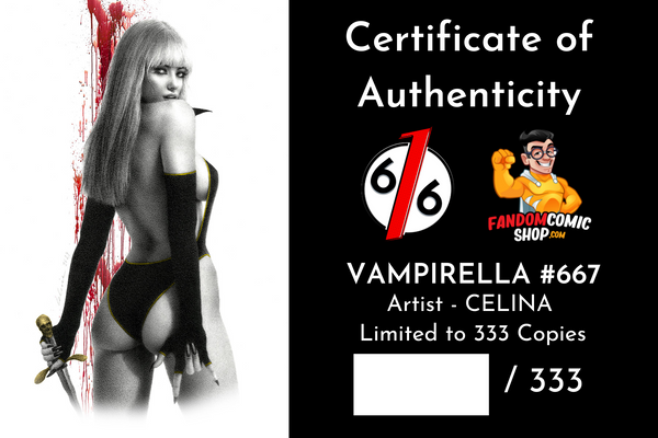 VAMPIRELLA #667 CELINA & R1C0 616 Comics Virgin Variant Set LTD 333 COA