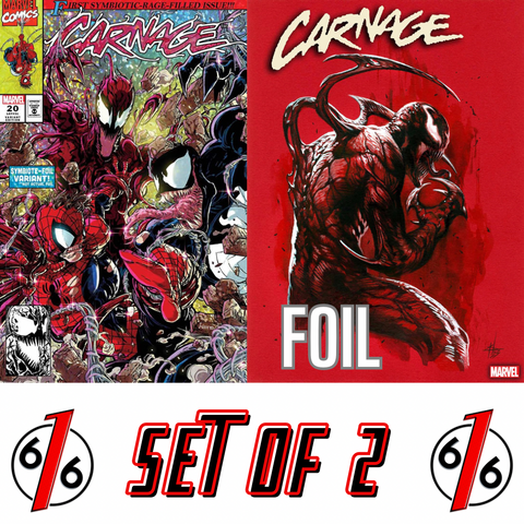 CARNAGE #1 KAARE ANDREWS 90s & DELL’OTTO FOIL Variant