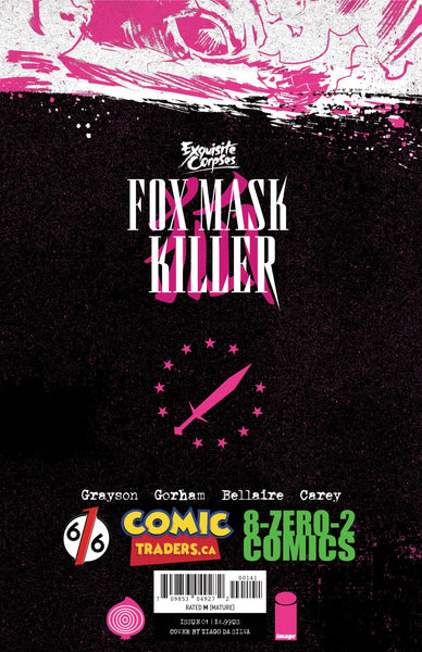 EXQUISITE CORPSES FOX MASK KILLER #1 TIAGO DA SILVA 616 COMICS Trade Dress & Virgin FOIL Variant AB Set LTD 500
