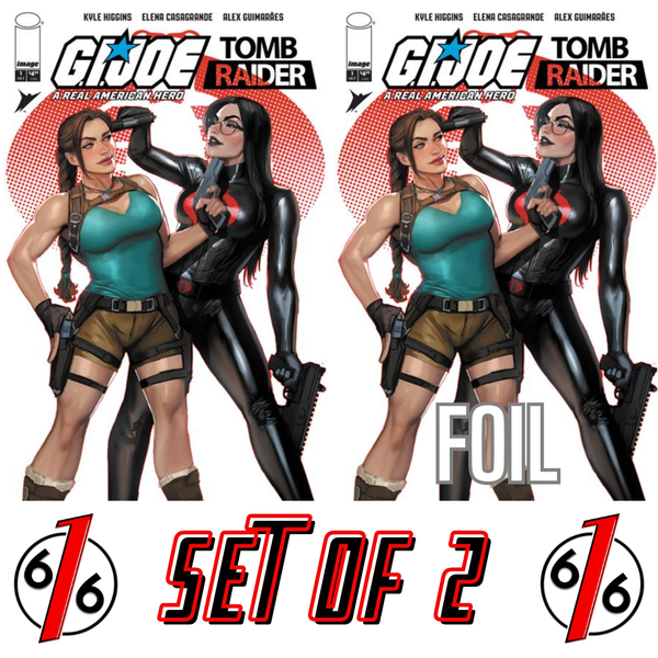 GI JOE REAL AMERICAN HERO TOMB RAIDER #1 STJEPAN SEJIC Set Cvr B & C FOIL