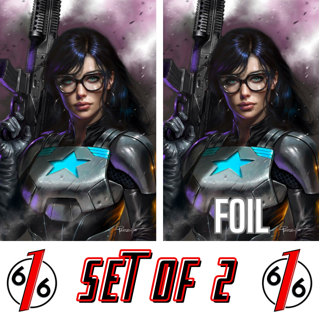 GI JOE #15 LUCIO PARRILLO 616 COMICS Virgin & FOIL Variant AB Set LTD 750