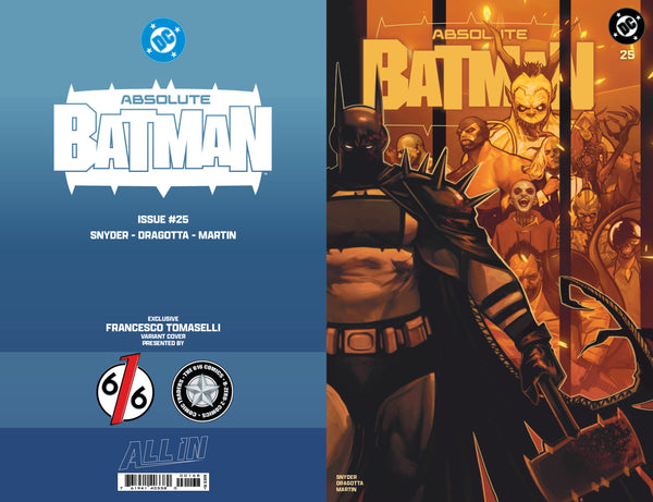 ABSOLUTE BATMAN #25 FRANCESCO TOMASELLI 616 COMICS Trade Dress Variant A LTD 3000