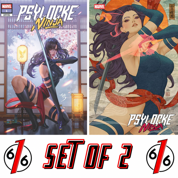 PSYLOCKE NINJA #1 FANYANG 616 & ARTGERM Variant Set LTD 3000