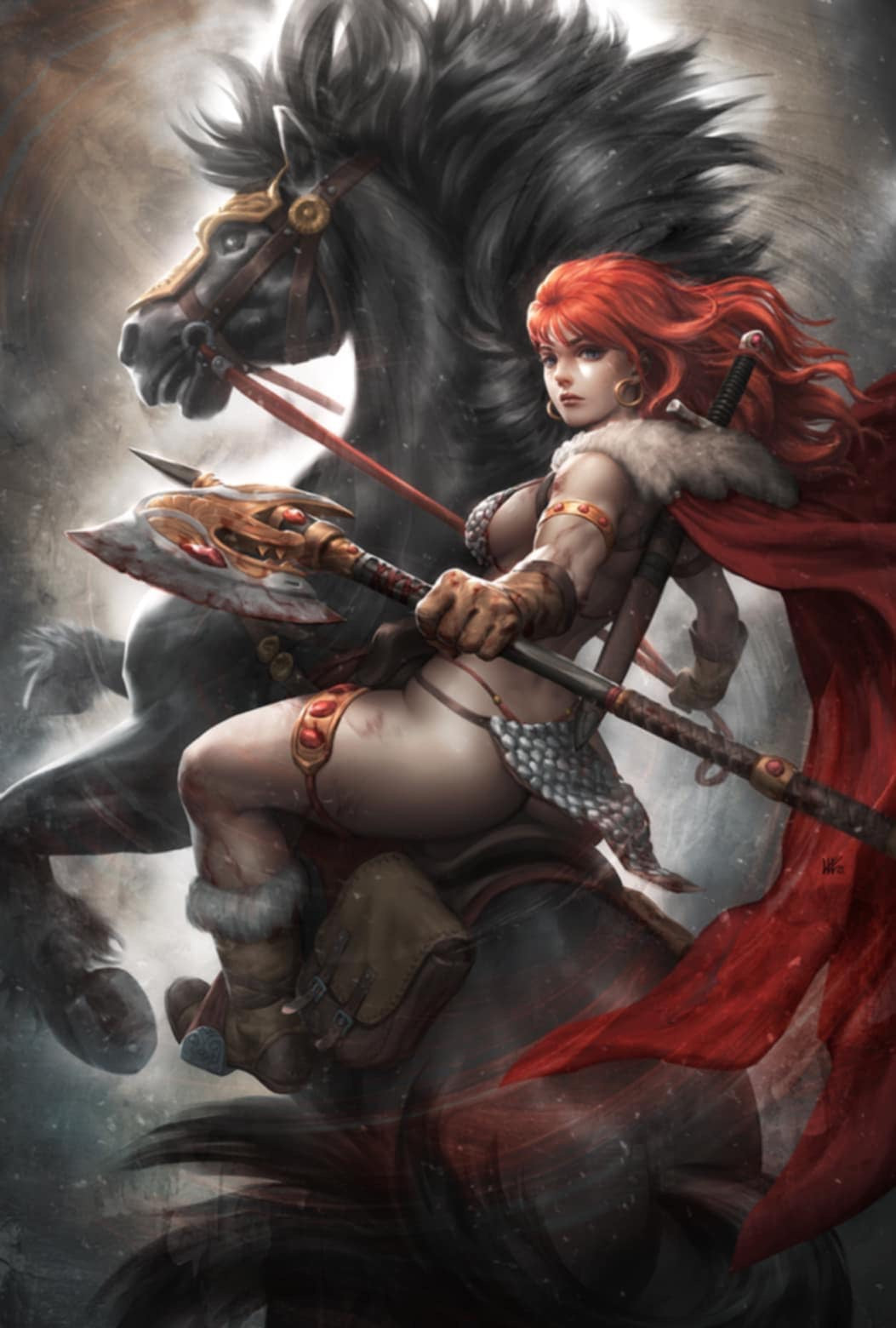 RED SONJA NOIR #1 KENDRICK KUNKKA LIM 616 Virgin Variant A LTD 500
