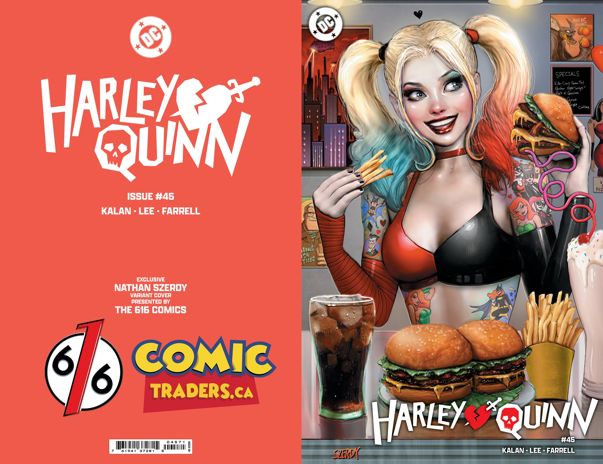 【さおりん】◆美品★RICHARD QUINN★パーカー★ジーニアス★S★ HARLEY QUINN 45 SZERDY 616 DINER TATTOO Trade Dress Variant A LTD