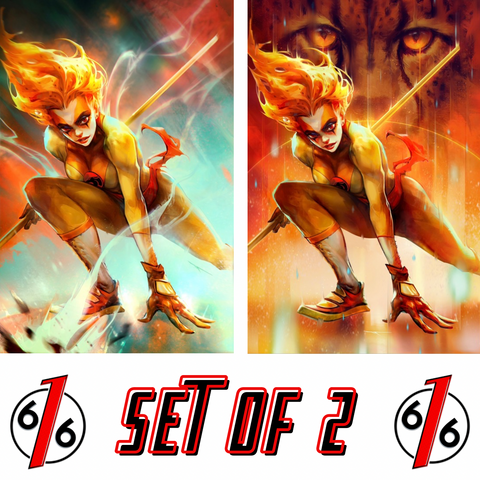 THUNDERCATS CHEETARA #1 IVAN TAO 616 Virgin Variant AB Set LTD 500