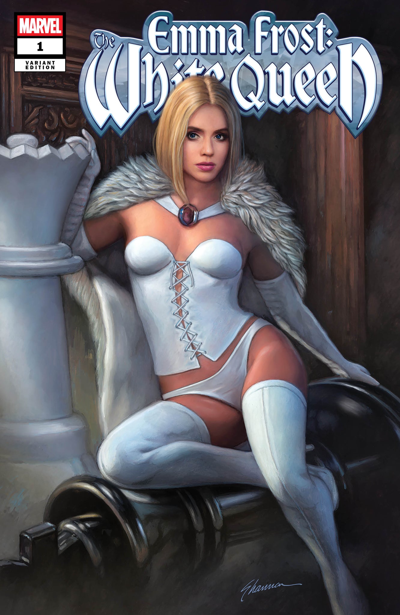 EMMA FROST WHITE QUEEN #1 SHANNON MAER 616 Trade Dress Variant Ltd 3000