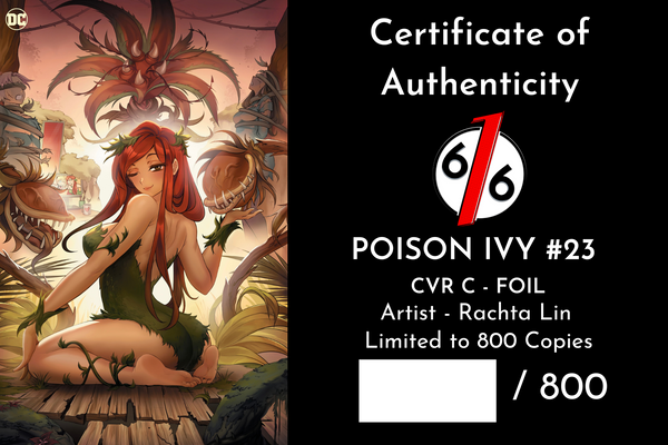 POISON IVY #23 RACHTA LIN 616 Trade Dress & Virgin & Virgin FOIL Variant ABC Set LTD 800 COA