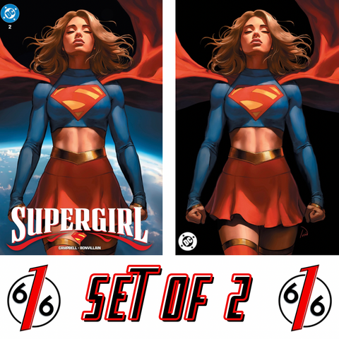 SUPERGIRL #2 IVAN TALAVERA 616 Trade Dress & Virgin Variant Set LTD 1500