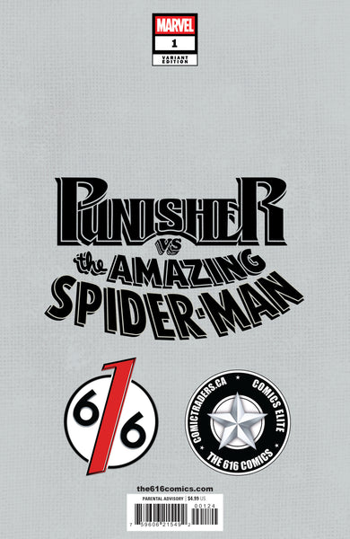 PUNISHER VS SPIDER-MAN #1 FABRIZIO DE TOMMASO 616 COMICS Trade Dress & Virgin Variant ABC Set LTD 1000