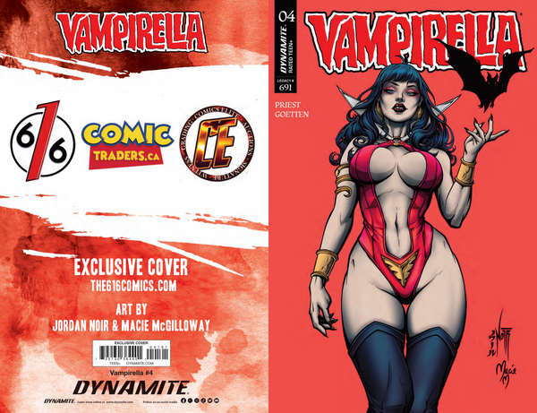VAMPIRELLA #4 (2026) JORDAN NOIR 616 COMICS Trade Dress Variant A LTD 500